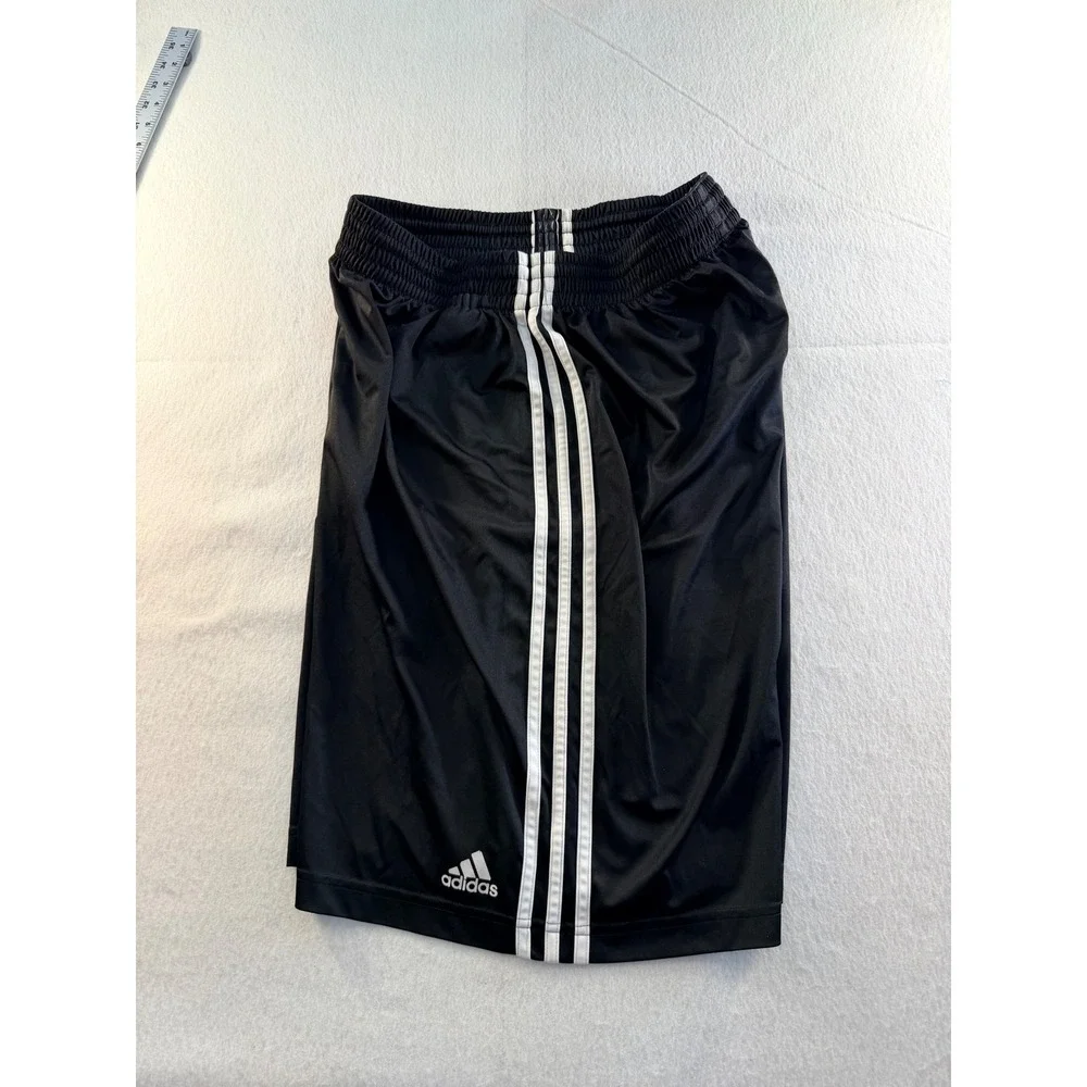 Adidas Brooklyn Nets Basketball Shorts Black White Striped Mens Large Climalite